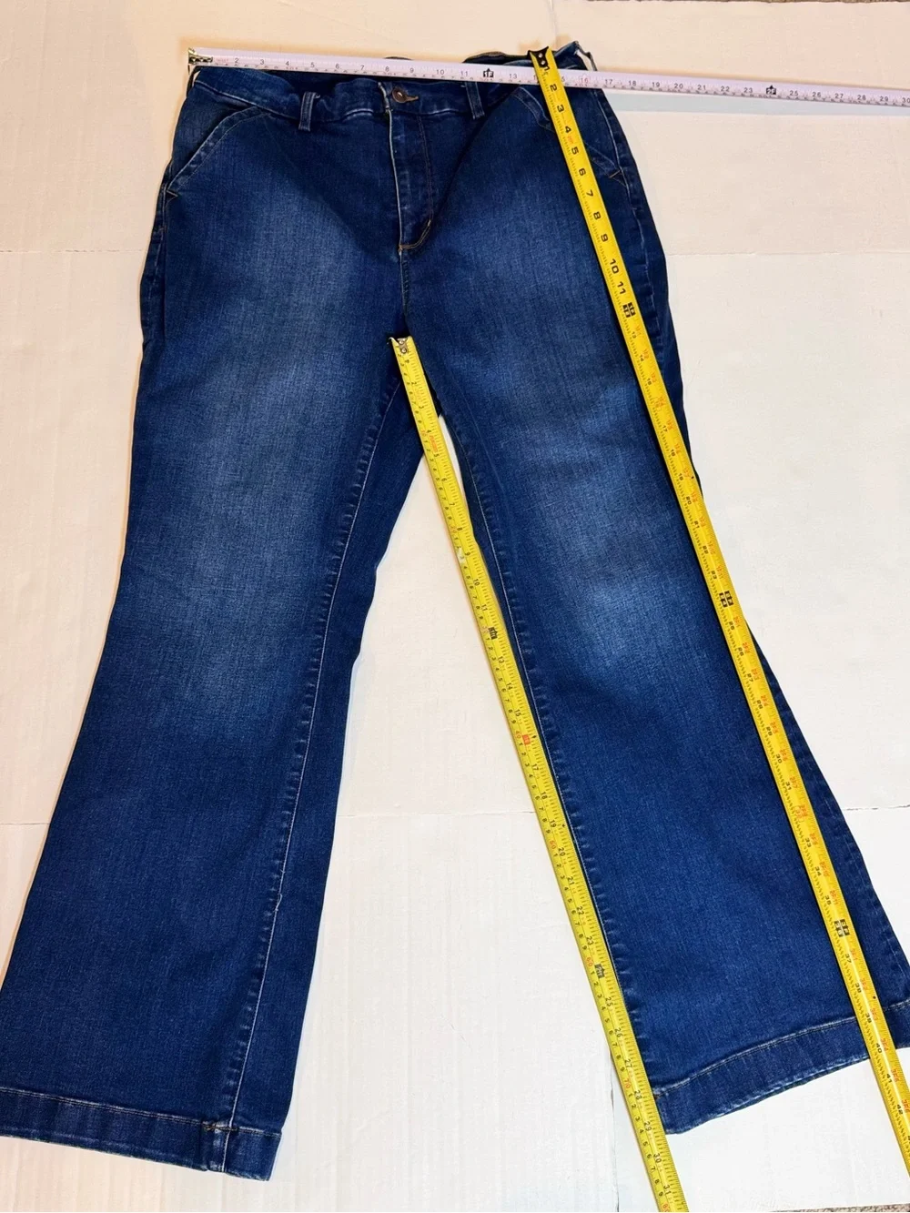 Duluth Trading Women Bootcut Jeans 14 Dark Wash Western Cowgirl Ranch Stretch